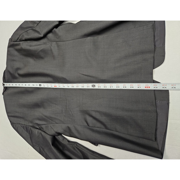 Z Zegna Blazer Men's 44L Mohair Wool Blend 2 Button Black Double vented Wedding - Picture 5 of 8